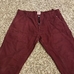 Men’s Clark 34x32 maroon double knee carhartt